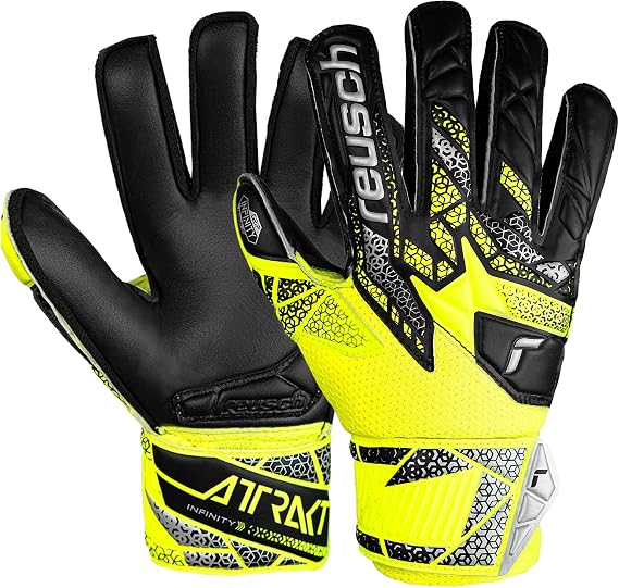 Reusch Attrakt Infinity Finger Support Junior Soccer Goalie Gloves