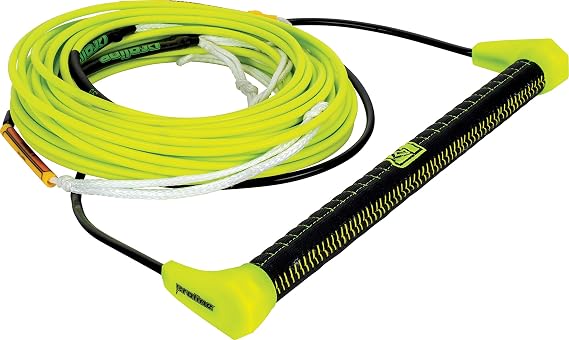Proline by Connelly 75' LGS Wakeboard Rope and Handle Package, Dyneema Line, Suede Stitched Handle, Yellow (84210010)