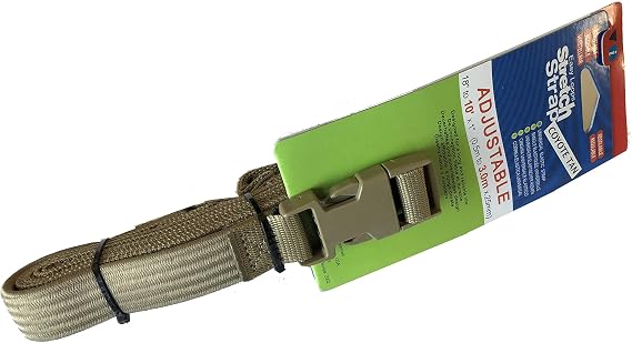 ROK Straps Coyote Tan Tactical 18"-10ft Adjustable Tie Down w/Loops