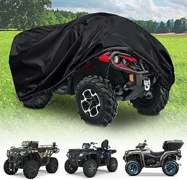 Chikia XL ATV Cover 420D Waterproof,4 Wheeler ATV Cover Replacement for Polaris Sportsman 450 570 850 1000 Can am Outlander 450 570 650 CFMOTO Cforce 600 Honda Yamaha Heavy Duty Outdoor Storage
