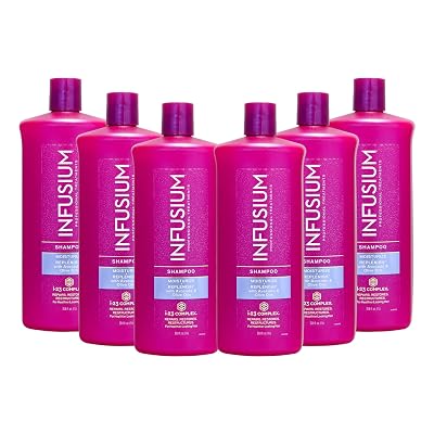 Infusium Repair and Replenish Nourishing Shampoo - Hydrating and Clarifying Shampoo for Build Up - Ceramides, Keratin, and Argan Oil - 6 pc