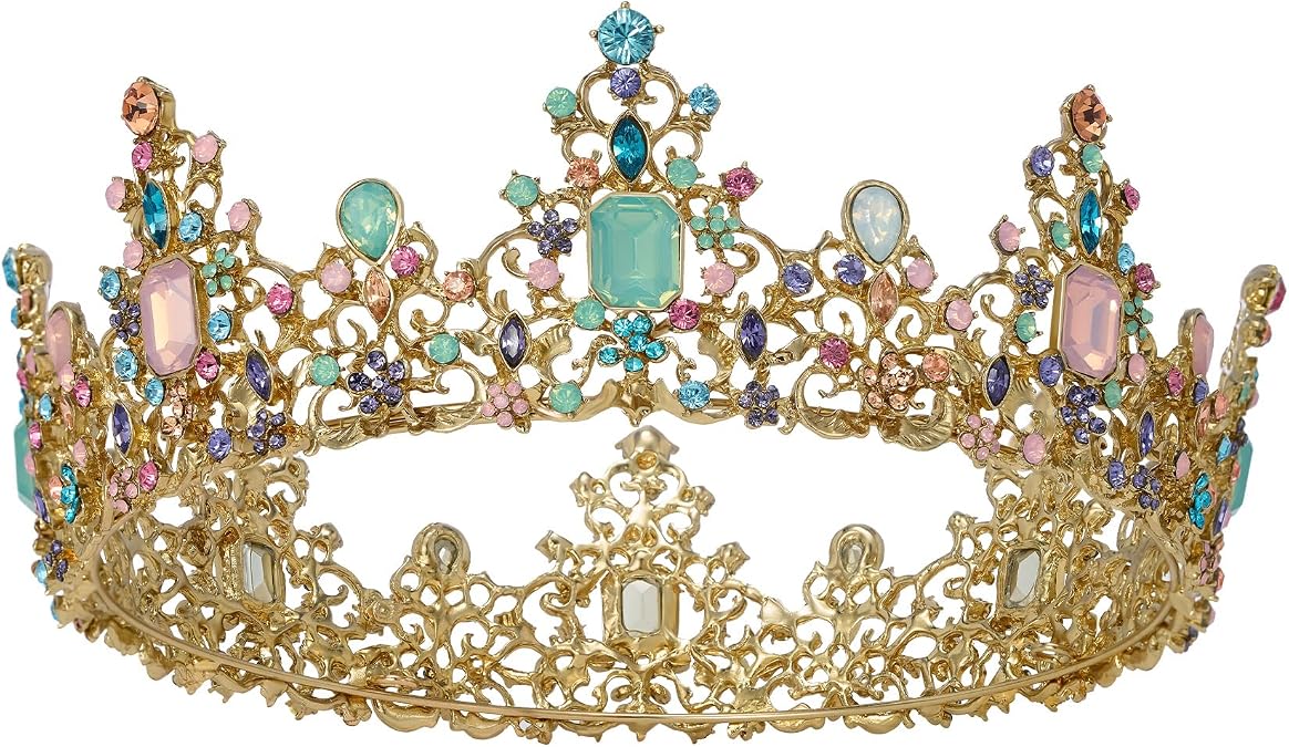 SWEETV Queen Crown, Princess Crowns for Women, Baroque Tiaras for Women