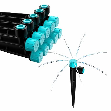 Stream Quick-Connect Drip Irrigation Stream Emitters, Adaptable for 6mm Drip Irrigation Tubing Hoses for Garden Watering System(10pcs)