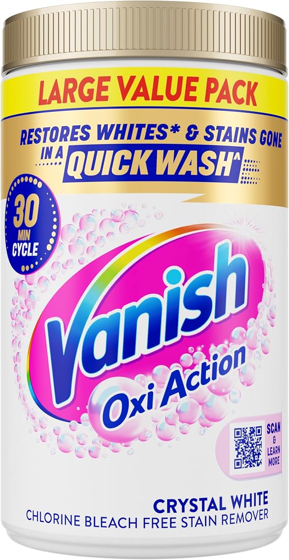 Vanish Fabric Stain Remover, Gold Oxi Action Powder, Whites, 1.5 kg