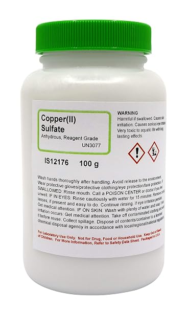 ALDON Innovating Science Reagent-Grade Copper (II) Sulfate, Anhydrous, 100g - The Curated Chemical Collection