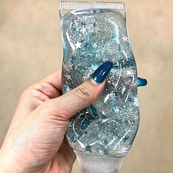 Toothpaste Squishy, Glitter Toothpaste Filling Squishy, Soft Squeeze Stress Relief (Blue Toothpaste)