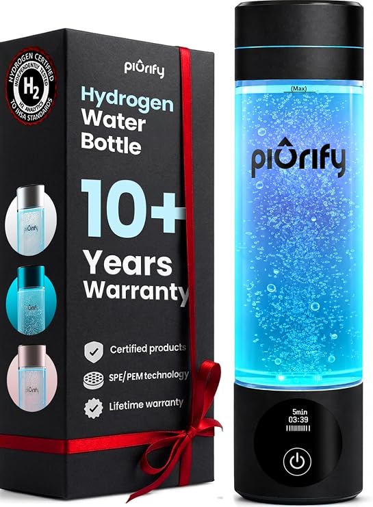 PIURIFY Hydrogen Water Bottle Generator | 6300+ PPB | USA Certified