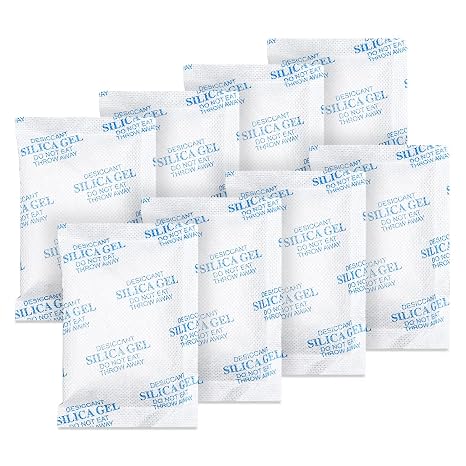 Absorbking Silica Gel Packets, 20 Gram 45 Packs Food Safe Moisture Absorbers, Desiccant Packs for Storage, Reusable Desiccant for Foods, Storage Bins, 3D Filaments, Electronics, Safes