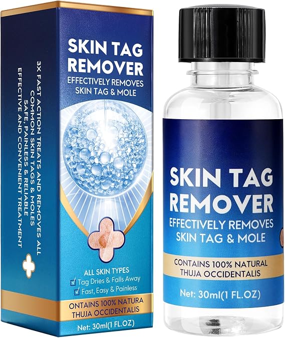 Skin Tag Remover, Skin Tag Removal Serum, Fast-Acting Mole & Tag Removal Liquid, Hand and Body wart Remover, Natural, Painless & Safe for All Skin Types, 30ML
