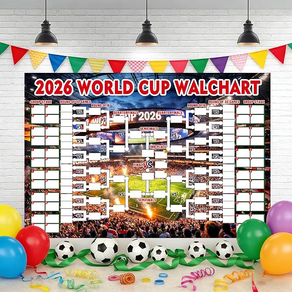 World Cup Schedule Backdrop,5x3ft,Tracker Copa Del Mundo Mundial