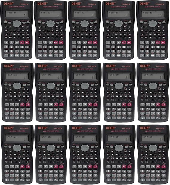 16 Pack 2 Line Engineering Scientific Calculator, Basic Construction Multi-Function Large Display Pocket Calculators Ideal for Office School Teacher Student Finance Math Chemistry Bussiness