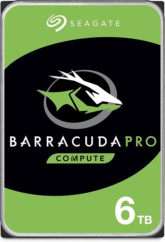 Seagate BarraCuda Pro 6TB Internal Hard Drive Performance HDD 3.5 Inch SATA 6 Gb/s 7200 RPM 256MB Cache for Computer Desktop PC Laptop, Data Recovery Frustration Free Packaging (ST6000DM004)