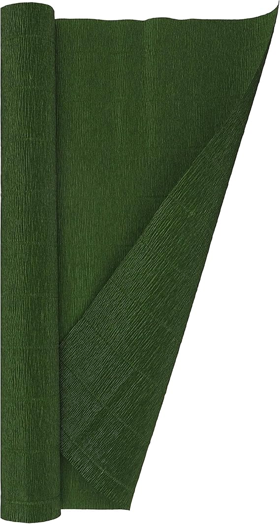 Crepe Paper Roll, Heavy Italian 180 g, 13.3 sqft, Leaf Green