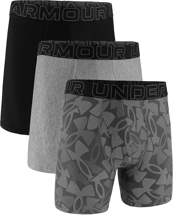 Under Armour Men's Performance Tech Boxerjock Brief Underwear, 6" Inseam, All-Day Comfort & Ultra-Soft, 3-Pack