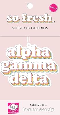 Alpha Gamma Delta - Retro Air Freshener - 2Pack