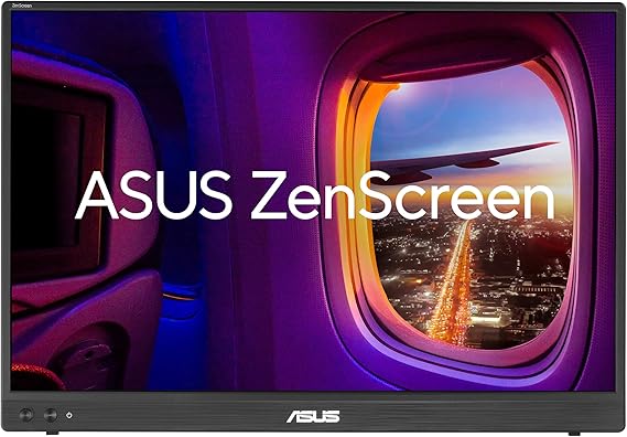 ASUS ZenScreen MB16FC Portable Monitor – 16-inch 16:10 WUXGA (1920 x 1200) IPS panel, Power Pass Through, Auto Rotate, tripod