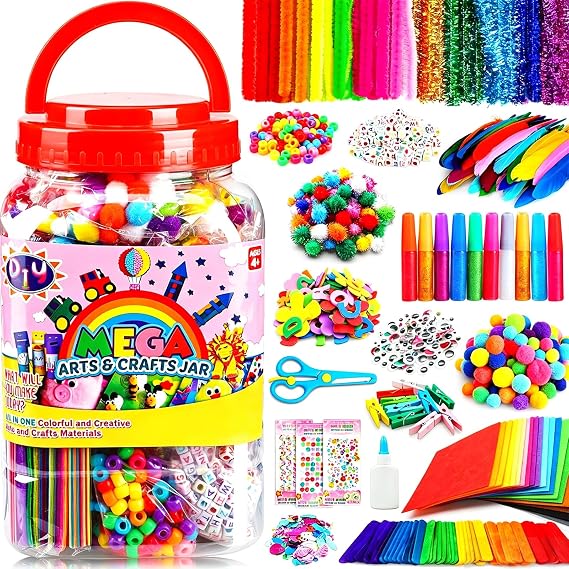 FUNZBO Arts and Crafts Supplies for Kids -Toddlers Craft Kit