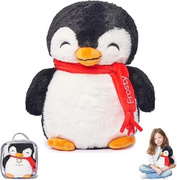 Weighted Stuffed Animals 1.4 Kg for Anxiety | Relief Anxiety Penguin | Stuffed Weighted Plush for Kids & Adults | Weighted Anxiety Teddy | Carrying Bag Included | Machine Washable Weighted Plushies