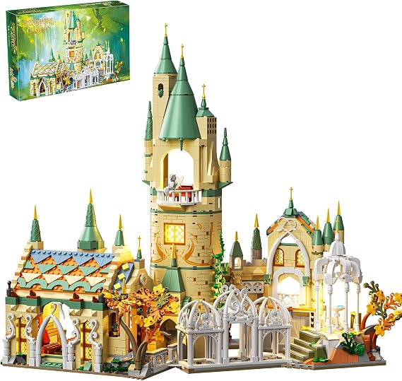 HJPLPXH Magic Medieval Castle Architecture Building Block Sets