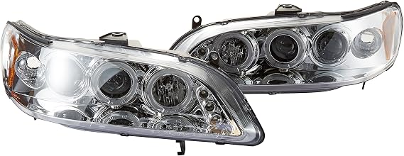 Spec-D Tuning 2LHP-ACD98-TM Honda Accord Chrome Clear Led Projector Halo Head Lights