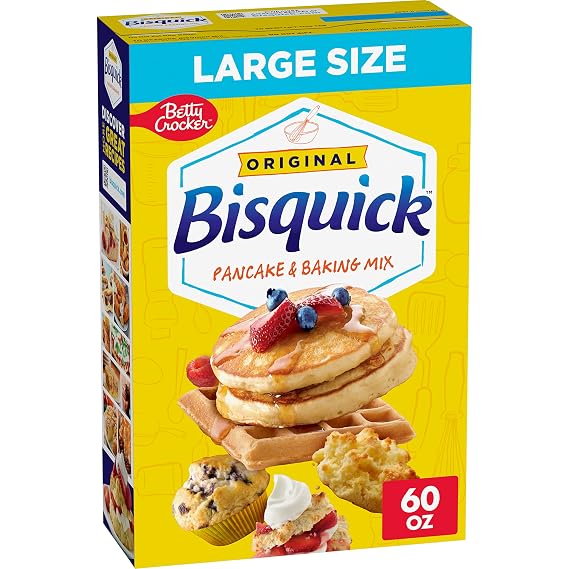 Betty Crocker Bisquick Original Pancake & Baking Mix, Large Size, 60 oz