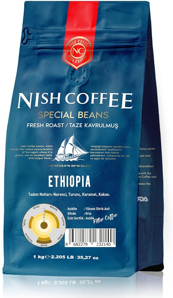 Nish Filtre Kahve Etiyopya 1 Kg - Öğütülmüş