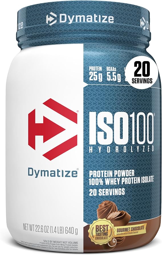 Dymatize ISO100 Protein Powder, 100% Whey Isolate, Gourmet Chocolate
