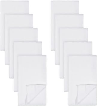 Gerber Unisex Baby Boys Girls Birdseye Flatfold Cloth Diapers Multipack White 10 Pack