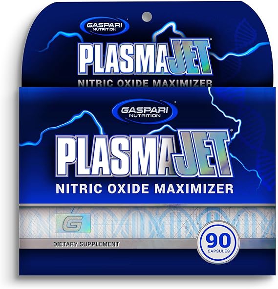 Gaspari Nutrition PlasmaJet, Supports Weight Management, N.O. Nitric Oxide Maximizer, Increased Lean Mass and Strength, Maximum Vascularity and Vasodilation (90 Capsules)