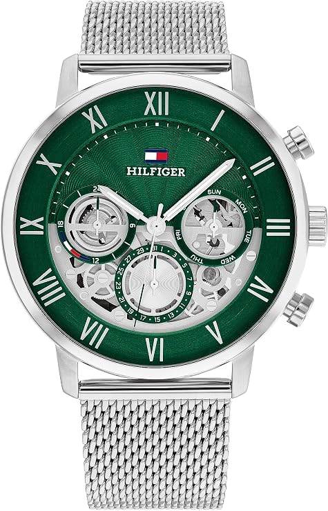 Tommy Hilfiger Analogue Multifunction Quartz Watch for Men with Stainless Steel Bracelet