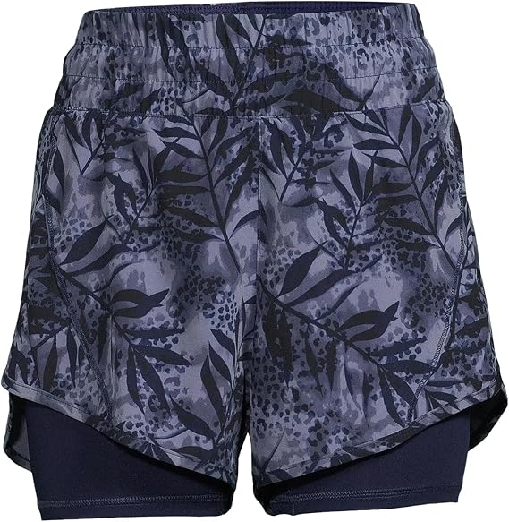 Avia Activewear Women's Running Shorts with Bike Liner (as1, Alpha, x_l, Regular, Regular, Tropical Fade)