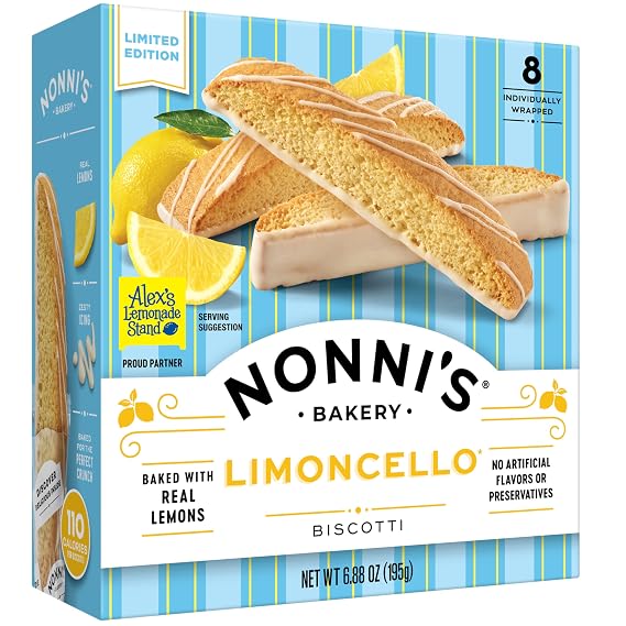 Nonnis Biscotti Limoncello, 6.88 oz