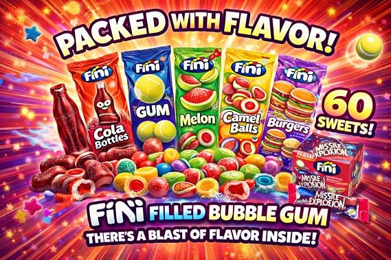 individually wrapped Fini Bubblegum mixed bag 60