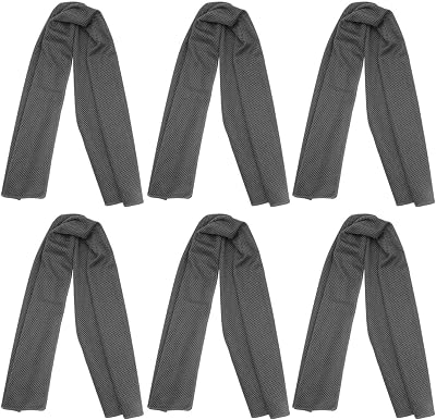 INNOLIFE 6 Pack Cooling Towels Breathable Ice Towel for Sports, Gym, Fitness, Running, Hiking, Yoga - Black