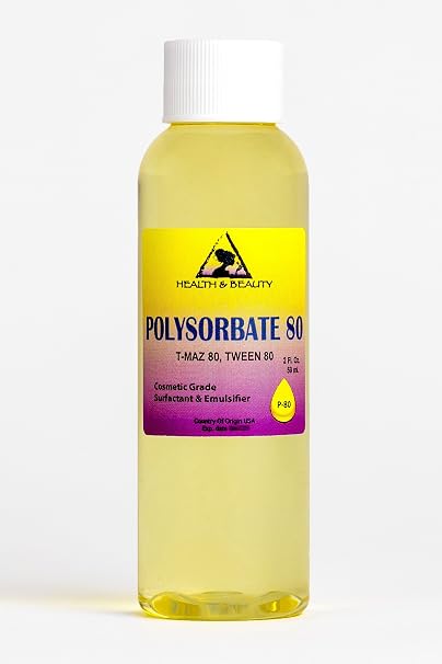 Polysorbate 80 T-MAZ 80 Tween 80 Solubilizer Surfactant & Emulsifier 100% Pure 2 oz