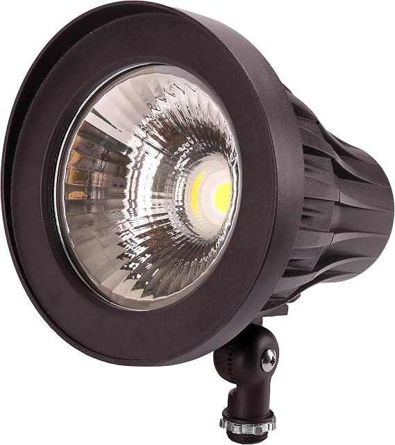 GKOLED 20W Bullet/Round Outdoor Spotlight, 20 Narrow Beam Angle Light, 2400 Lumens Aluminum Waterproof Flag Pole Lights, 4000K Cool White, 120-277V AC, UL Listed and DLC Qualified,