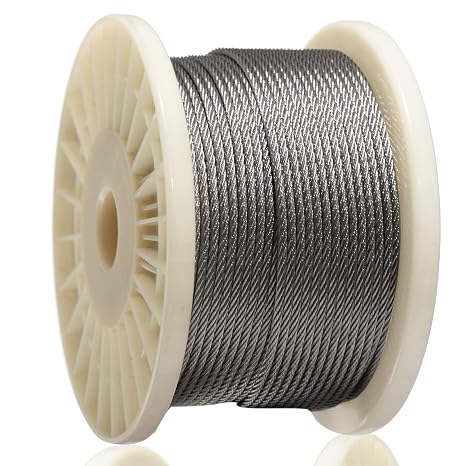 1/8" Stainless Steel Aircraft Cable 250FT, 7x7 Strands for Deck Railing