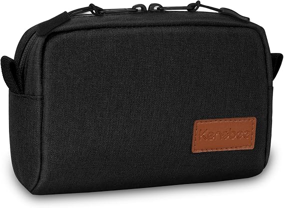 EDC Belt Pouch for Men Women, Black | Water Resistant, Heavy Duty Nylon, Waist Pack Bag, Double YKK Zippers, Traveling, Hiking, Outdoors