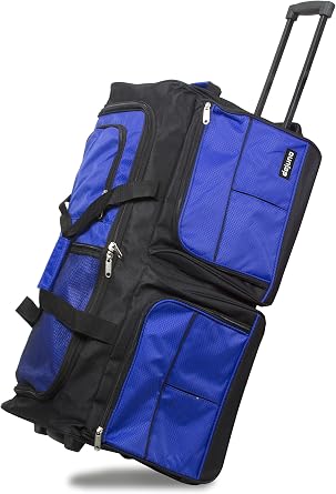 Dejuno 28-inch Rolling Duffle Bag - Blue