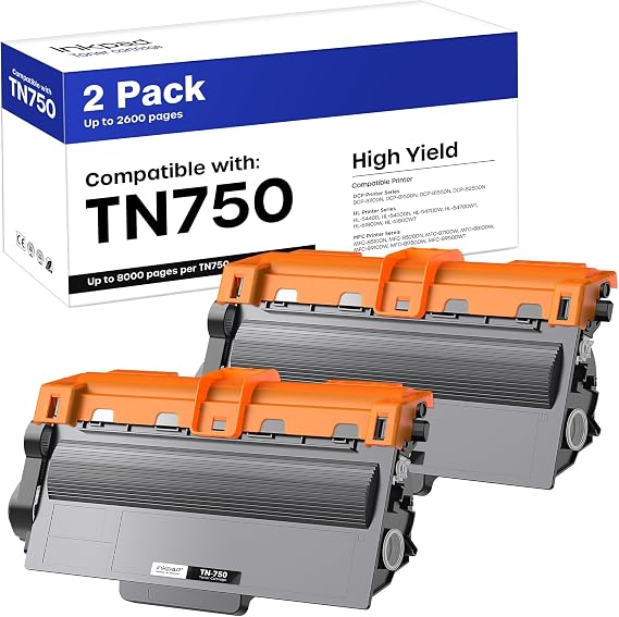 TN750 Toner Cartridges Replacement for Brother TN-750 TN-720 TN720