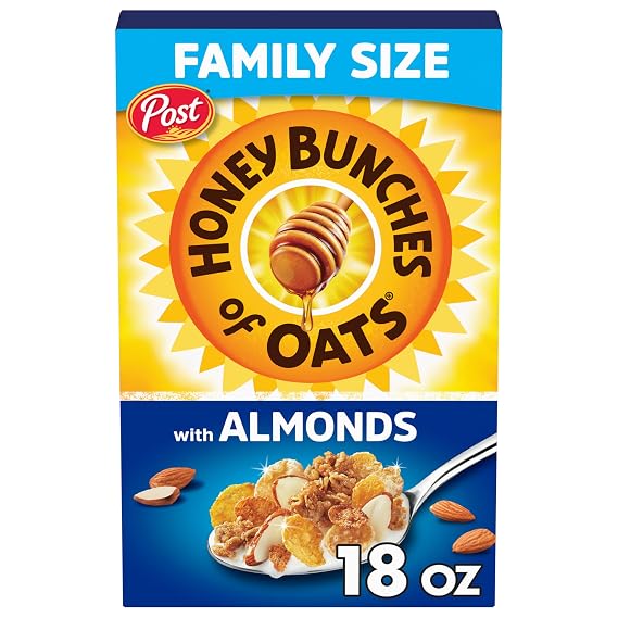 Honey Bunches of Oats with Almonds Breakfast Cereal, 18 oz Box