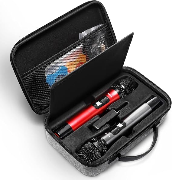 Bietrun Portable Microphone Storage Case Wireless Mics WXM 02/WXM 04/WXM 19/WXM19A/WXM 21, EVA Microphone Storage Case Compatible with JBL Wireless Two Microphone System, Case Only