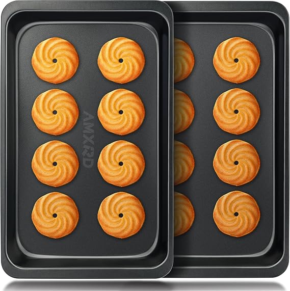 Cookie Baking Sheets, Toaster Oven Baking Tray, 12 X 7.5 In, 2-Pack