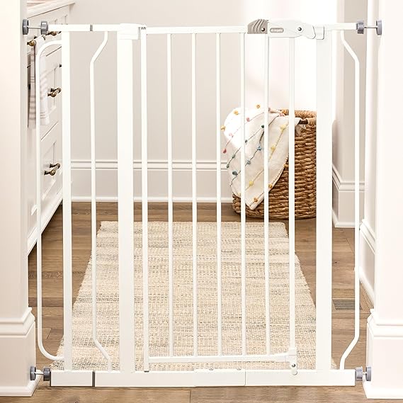 Regalo Safety 36 Extra Tall Baby Gate for Doorways & Bottom of Stairs, Pressure Mounted Walk Through Gate for Babies, Toddlers & Pets, Tested & Safe for 30 Years, American Designed, American Owned
