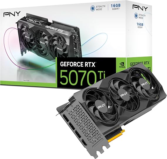 PNY GeForce RTX™ 5070 Ti 16GB Triple Fan Graphics Card DLSS 4