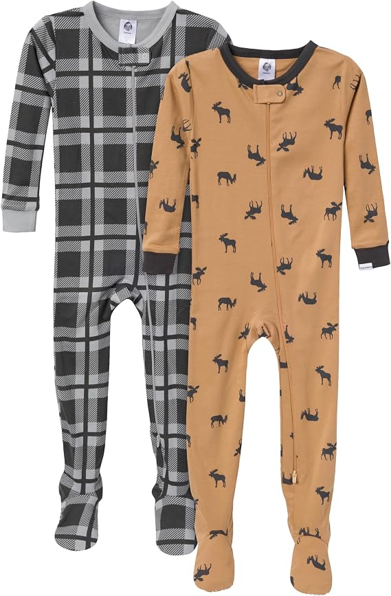 Gerber Baby Boys 2-Pack Footed Pajamas