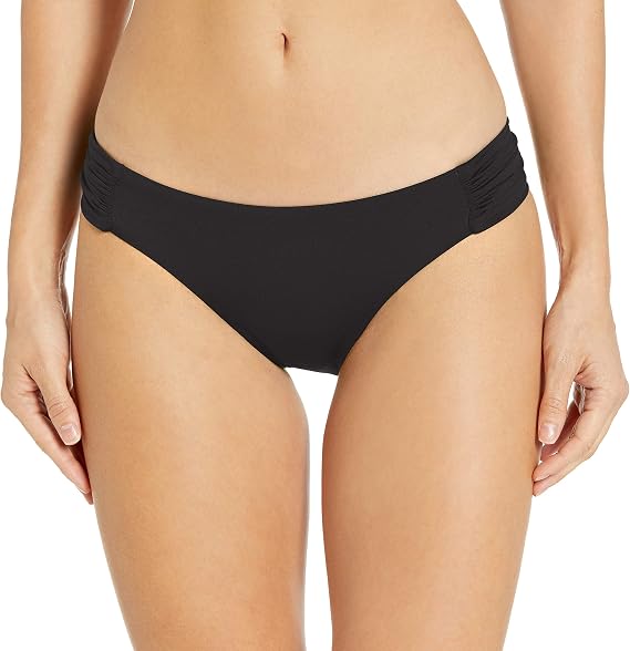 BCBGMAXAZRIA Womens Side Shirred Hipster Bikini Swimsuit Bottom