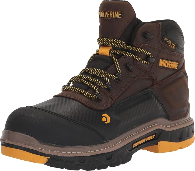 Wolverine Men's Overpass Composite Toe Waterproof Work Boots