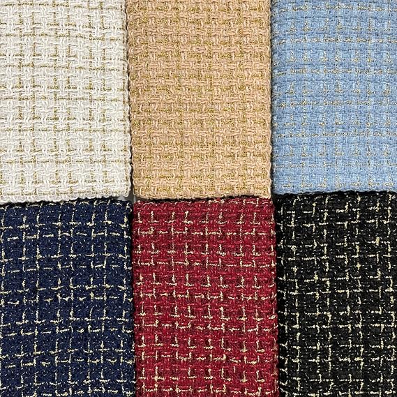 Tweed Fabric by The Yard Metallic Woolen Fabric for Flower Package, DIY, Sewing, Wedding, Bridal, Dress, Dance, Costume, Crafts (Brown)