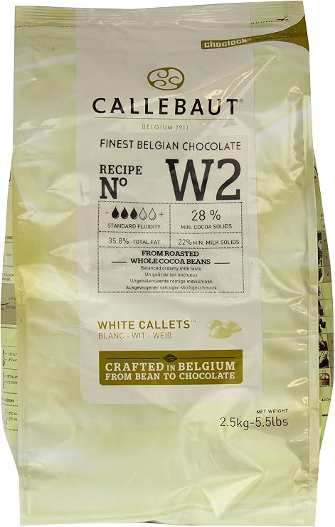 Callebaut W2 Finest Belgian White Chocolate Callets 28.0% Cocoa 2.5kg